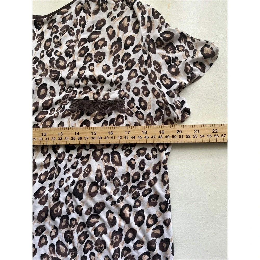 Soma Sleepshirt Animal Print Large Soft Chemise Sleep Dress Loungewear Cozy